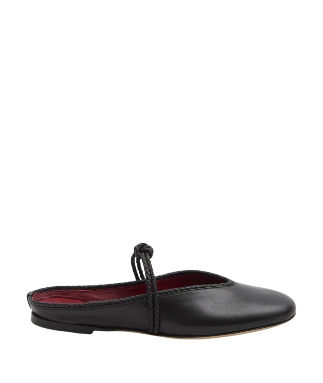 BOTTEGA VENETA Черные кожаные балетки, фото 1
