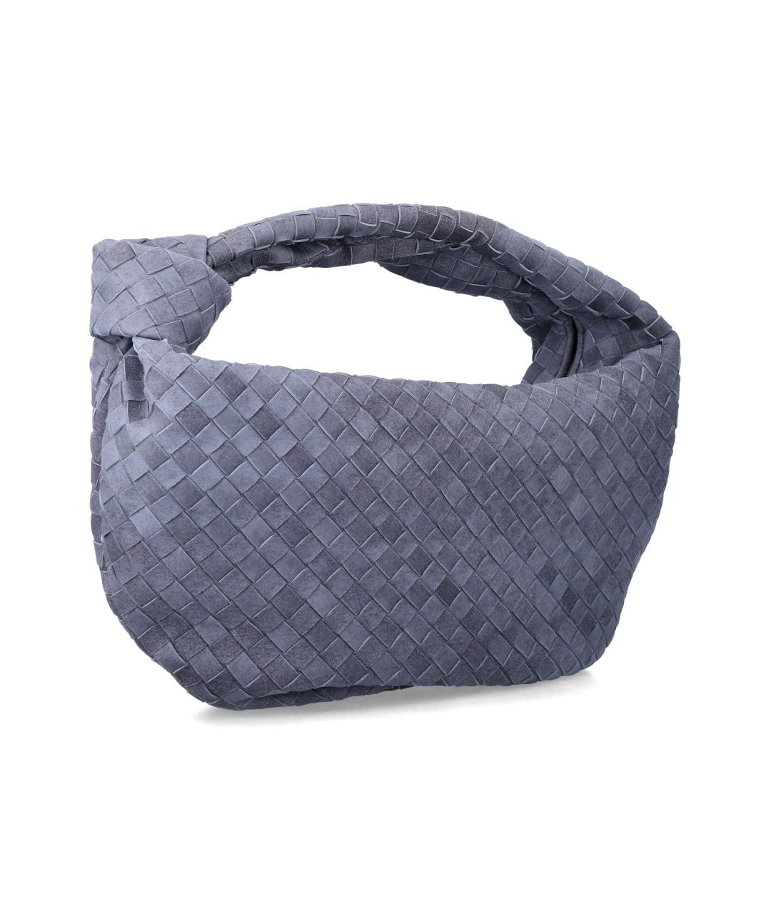 BOTTEGA VENETA Синяя замшевая сумка с короткими ручками, фото 2