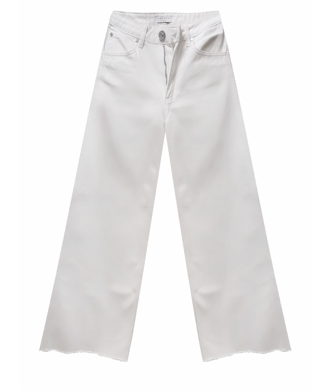 SANDRO Белые хлопковые джинсы клеш, фото 1