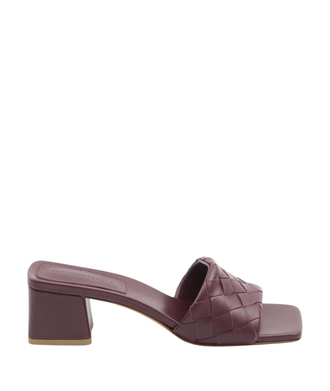 BOTTEGA VENETA Красные кожаные сандалии, фото 1