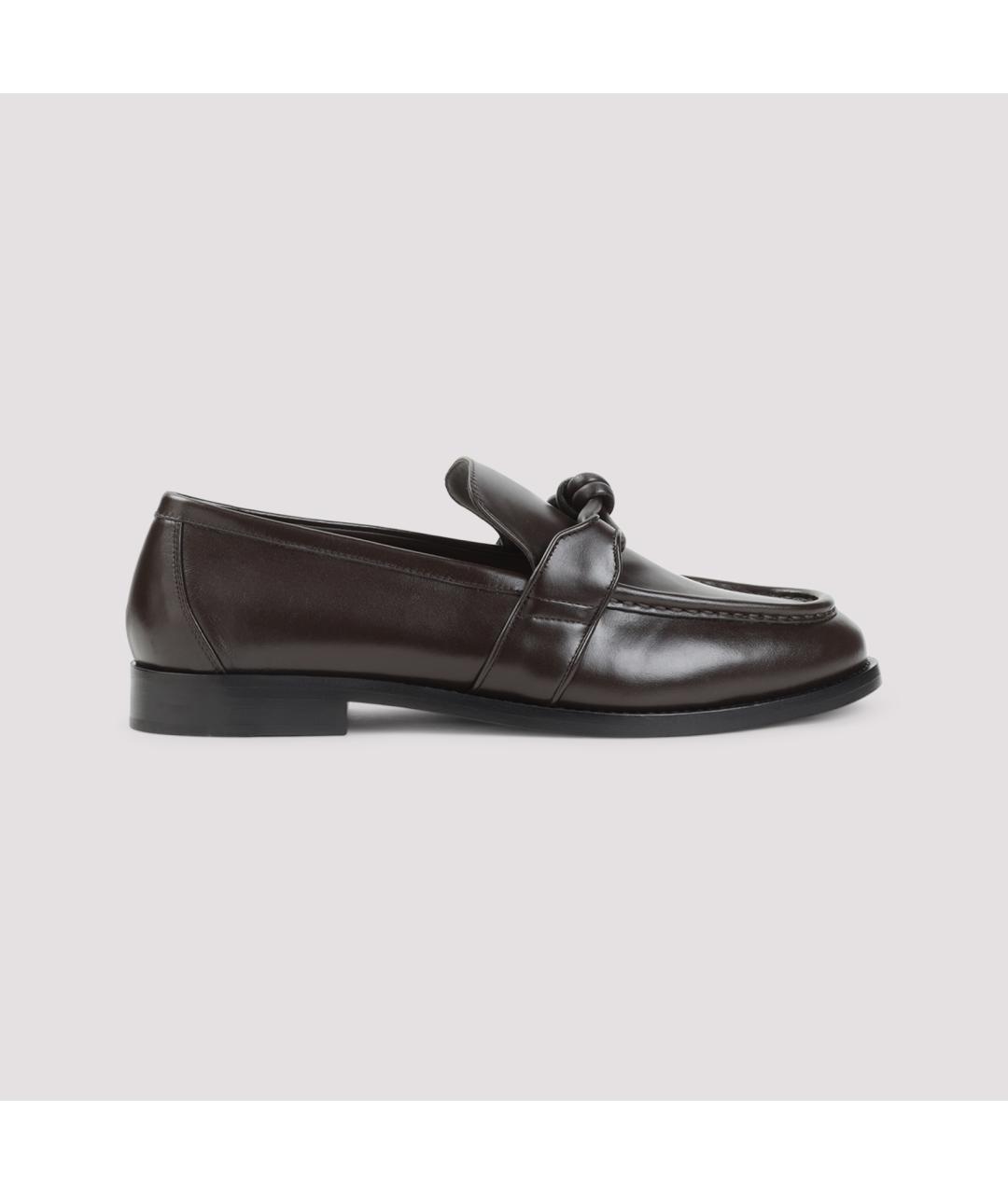 BOTTEGA VENETA Коричневые кожаные лоферы, фото 2
