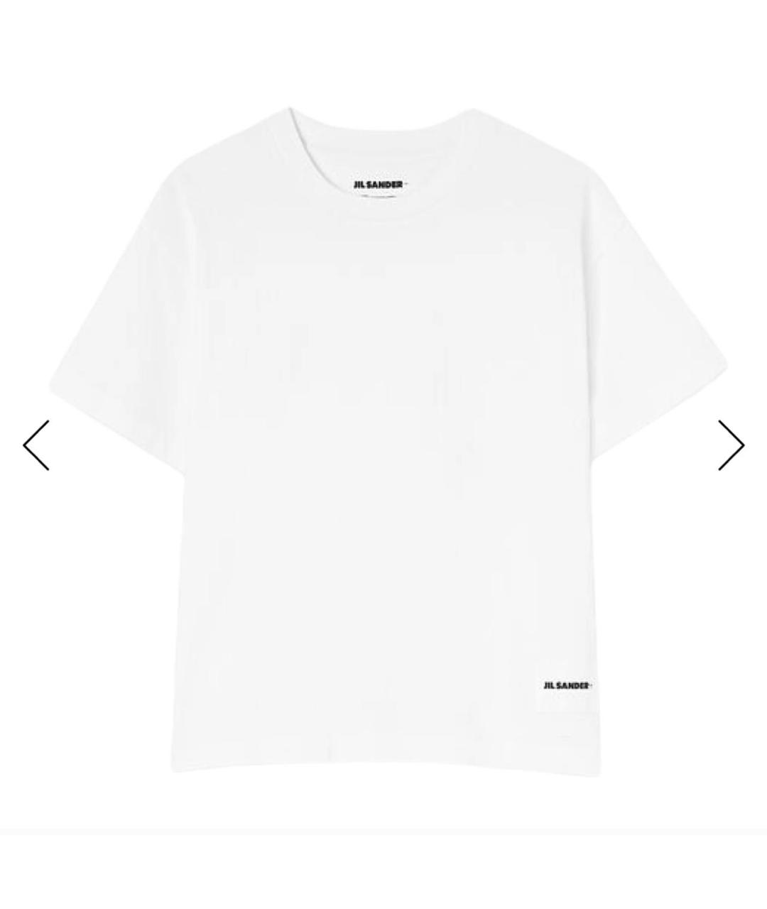 JIL SANDER Белая хлопковая футболка, фото 5