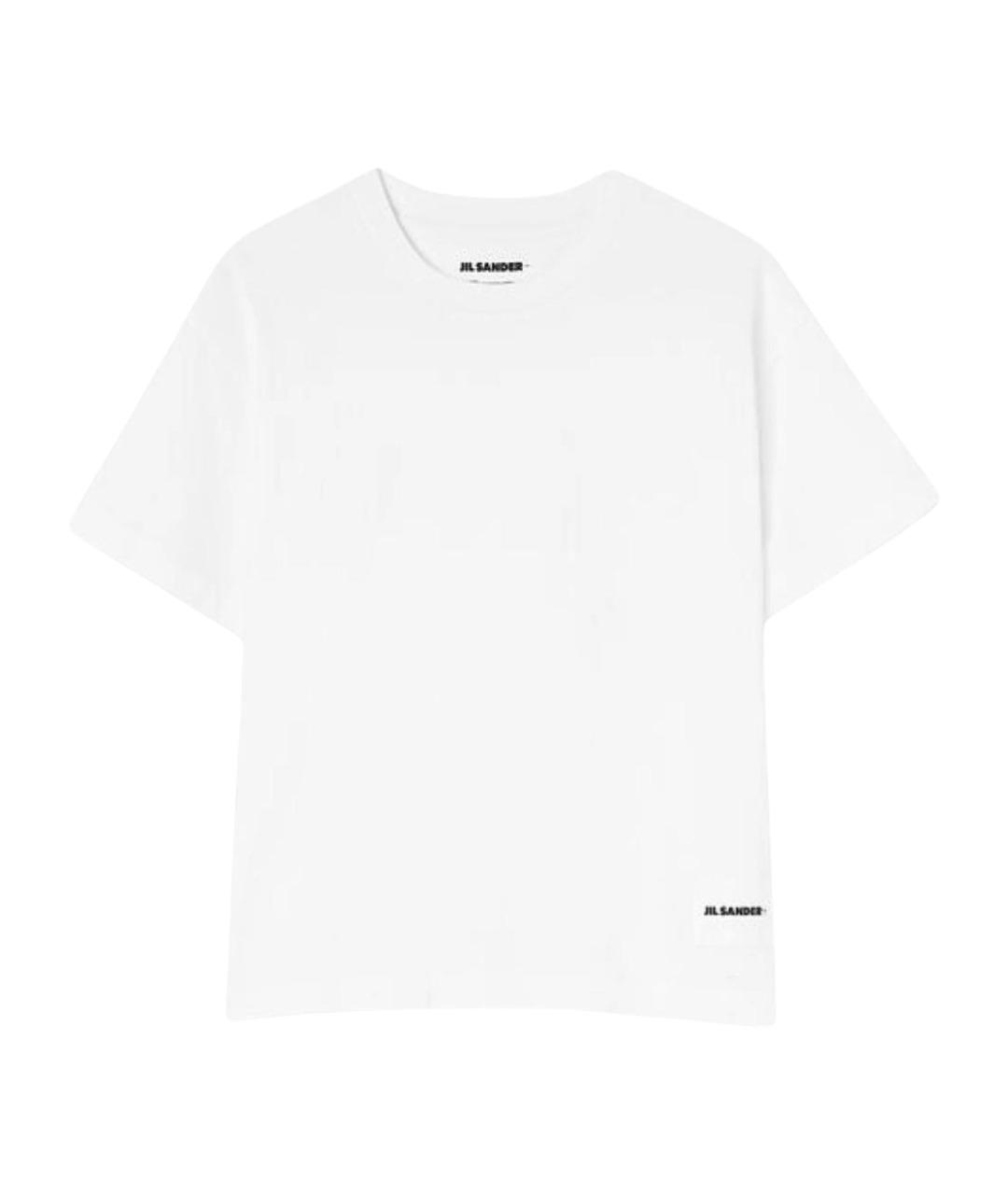 JIL SANDER Белая хлопковая футболка, фото 1