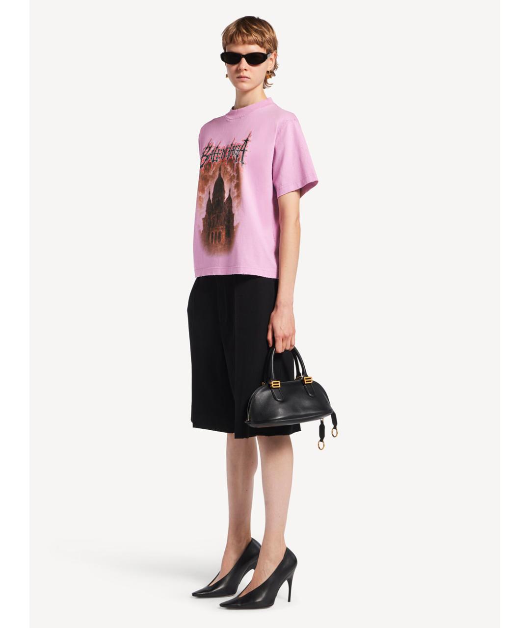 BALENCIAGA Мульти хлопковая футболка, фото 2