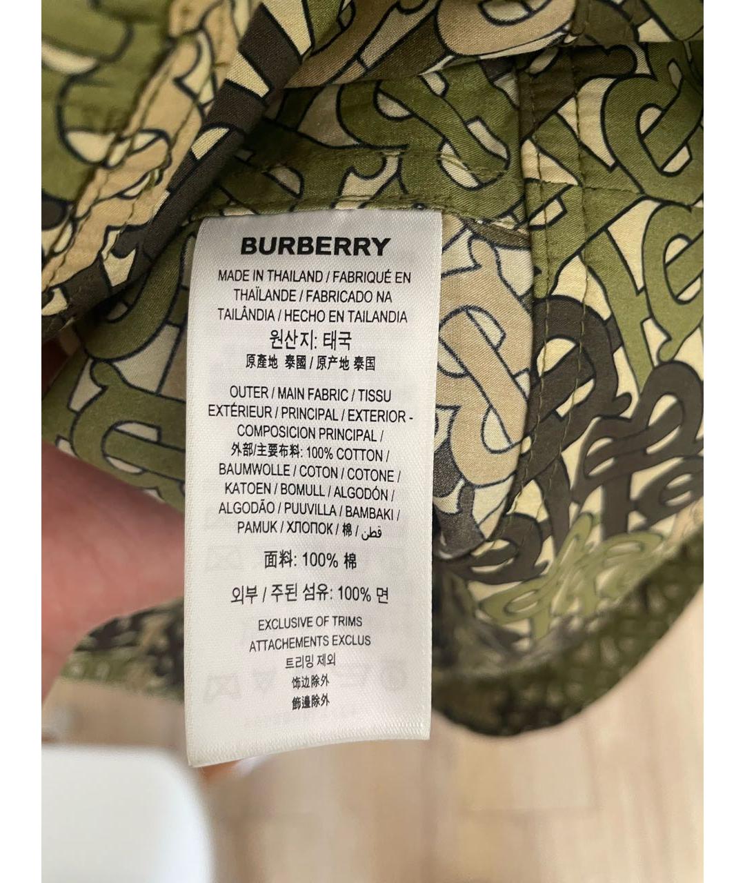 BURBERRY Хаки хлопковое повседневное платье, фото 5