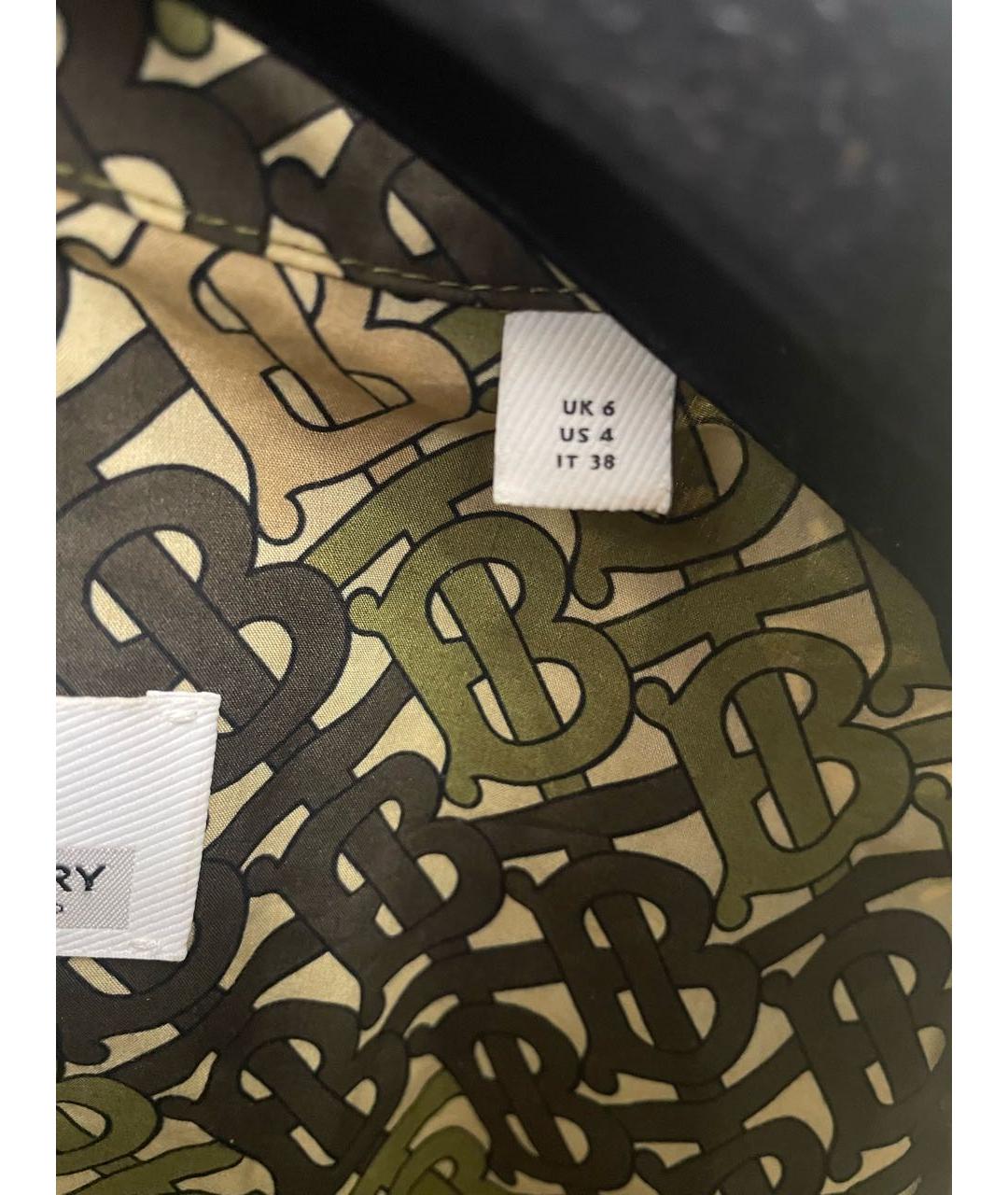 BURBERRY Хаки хлопковое повседневное платье, фото 7