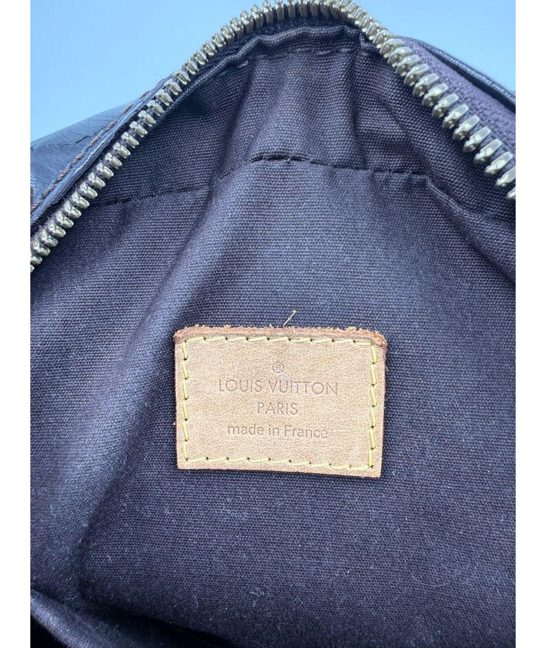 LOUIS VUITTON Коричневая сумка с короткими ручками из лакированной кожи, фото 5