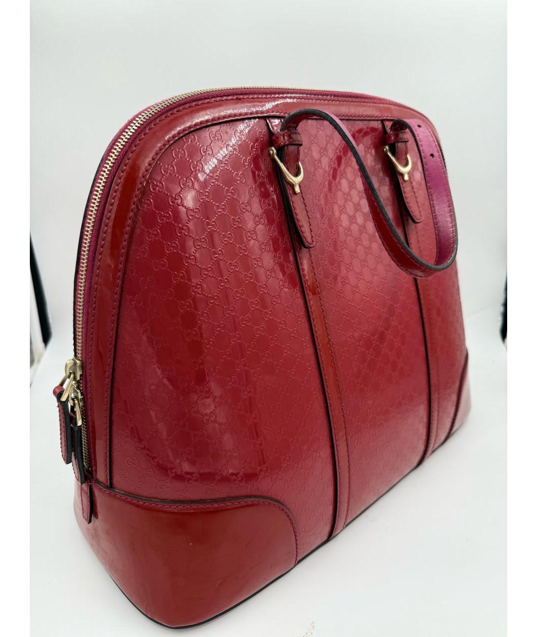 GUCCI Красная кожаная сумка с короткими ручками, фото 2
