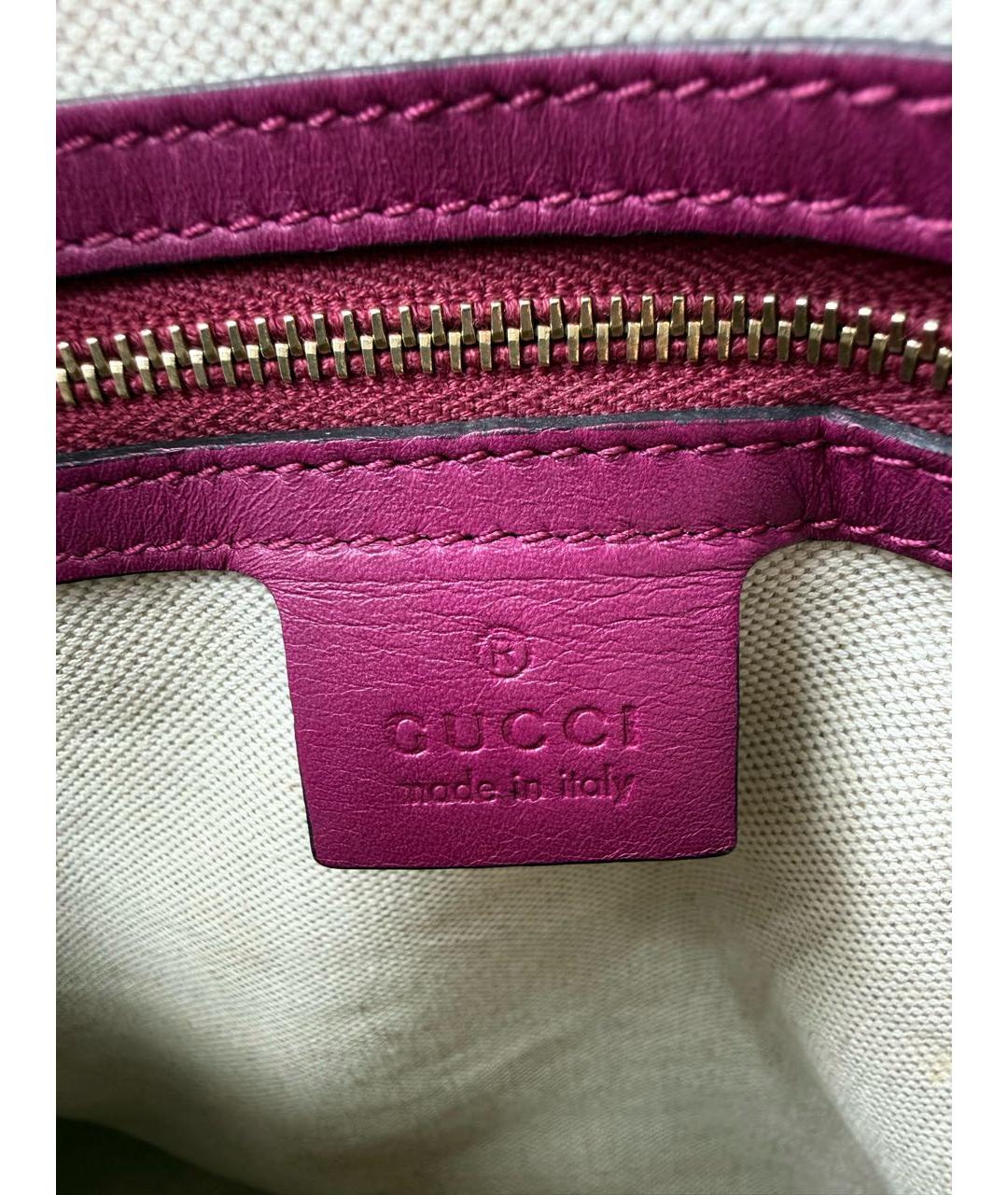 GUCCI Красная кожаная сумка с короткими ручками, фото 7
