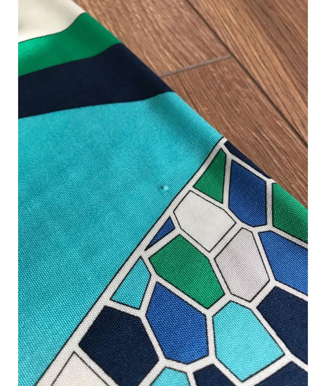 EMILIO PUCCI Мульти шелковые прямые брюки, фото 6