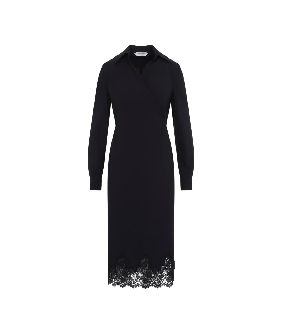 ALBERTA FERRETTI Черное полиэстеровое платье, фото 1