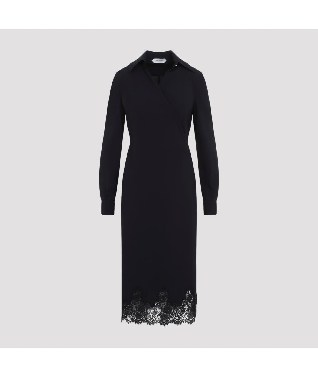 ALBERTA FERRETTI Черное полиэстеровое платье, фото 2