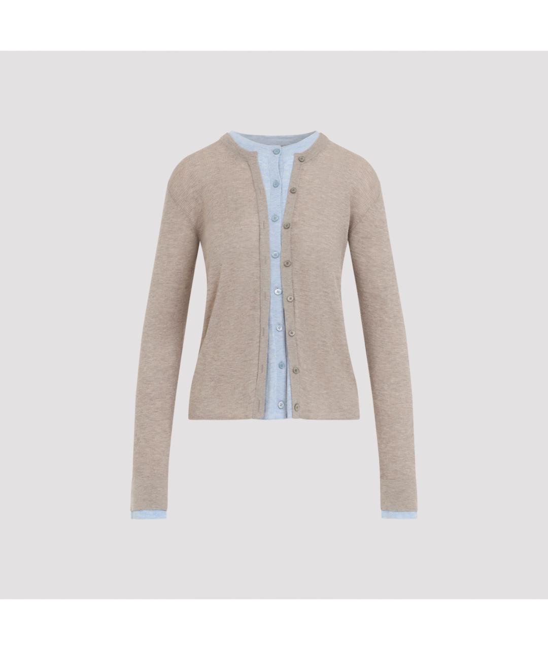 ACNE STUDIOS Бежевый шелковый кардиган, фото 2