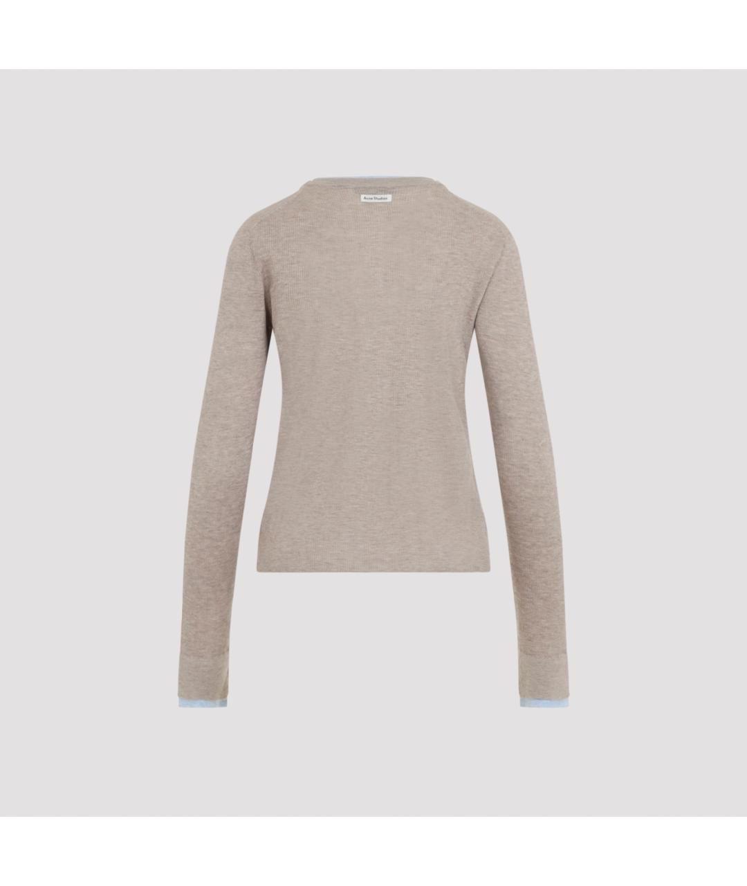ACNE STUDIOS Бежевый шелковый кардиган, фото 3