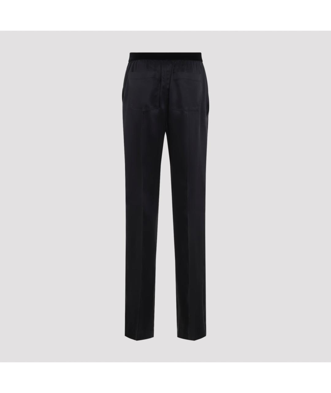 TOM FORD Черные шелковые прямые брюки, фото 3