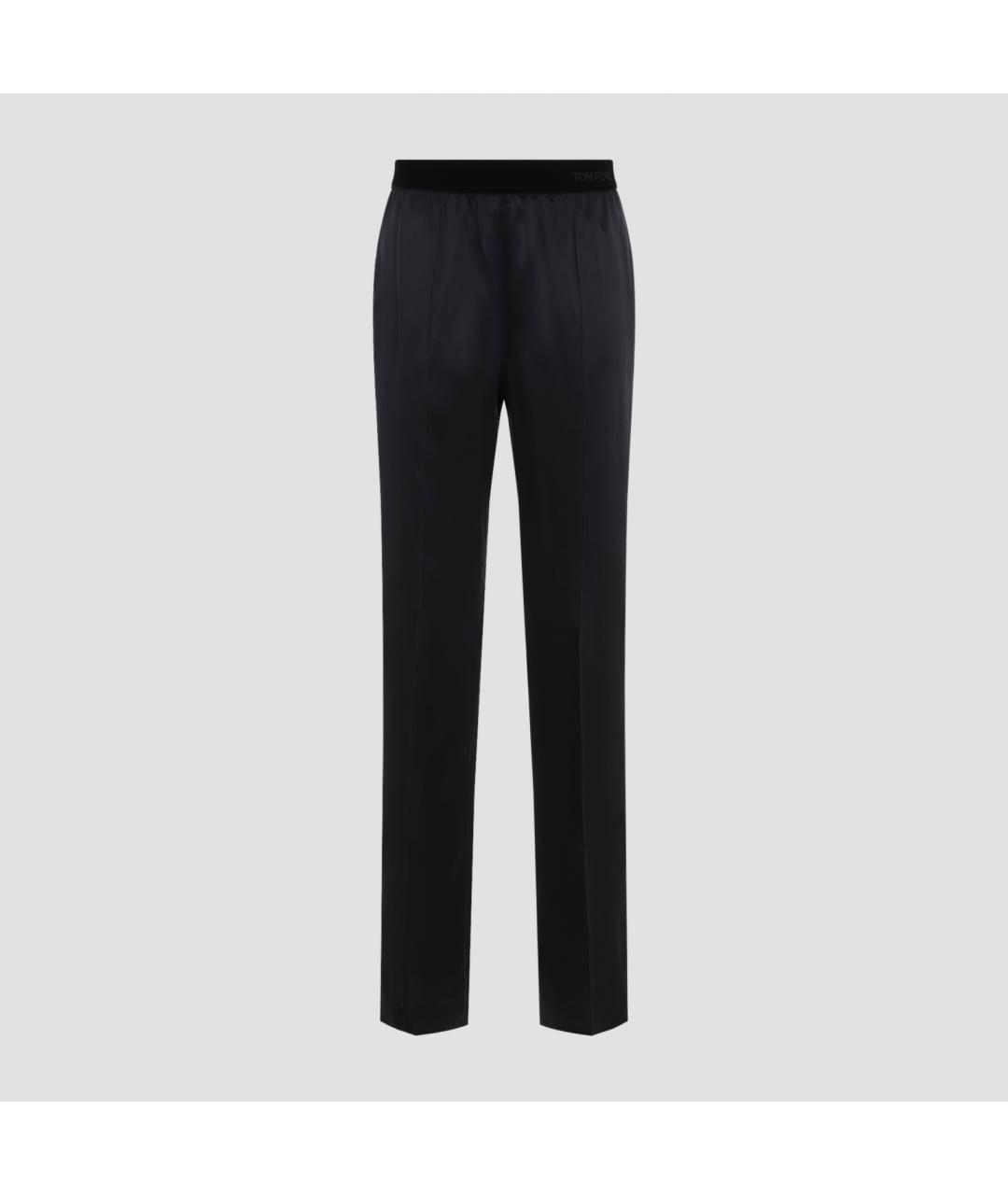 TOM FORD Черные шелковые прямые брюки, фото 2