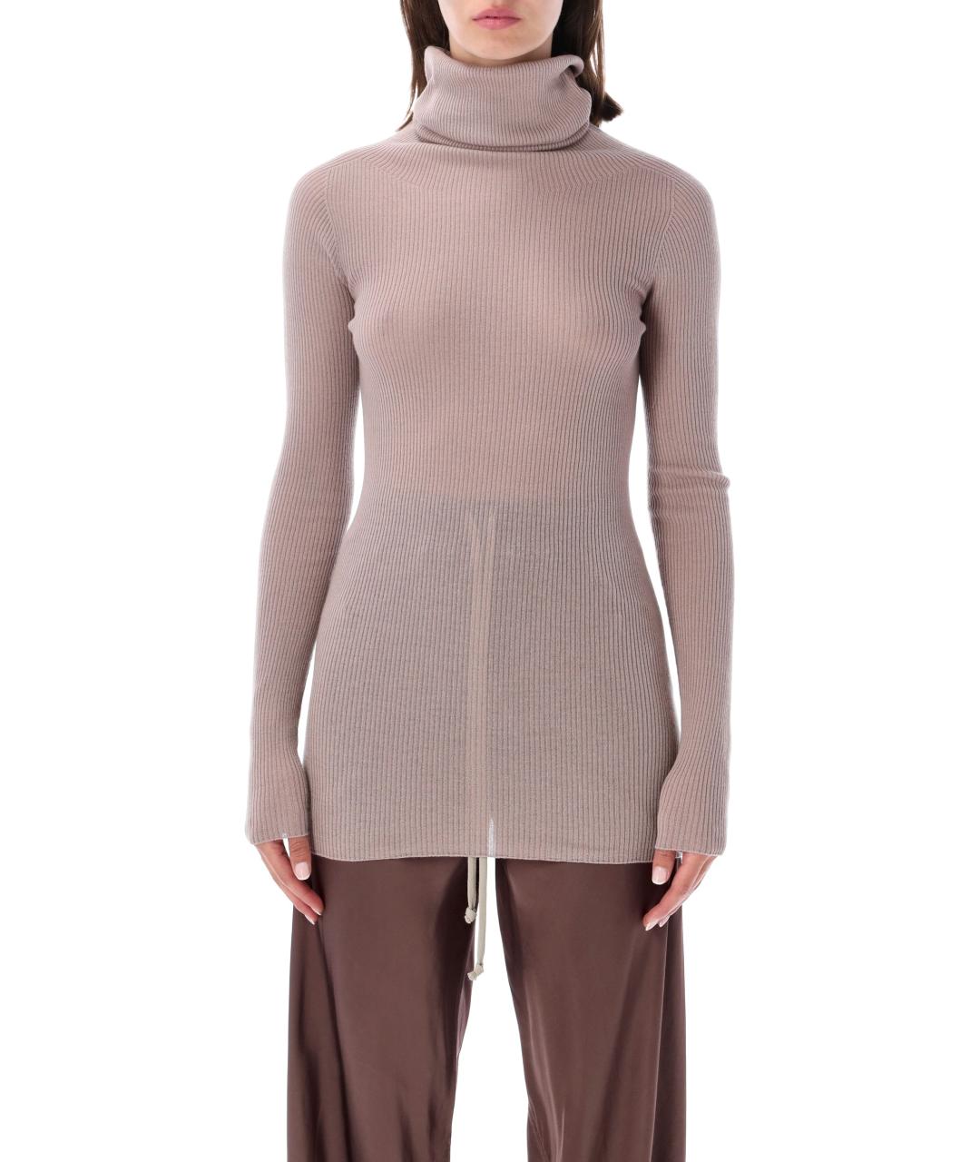 RICK OWENS Розовая шерстяная водолазка, фото 1