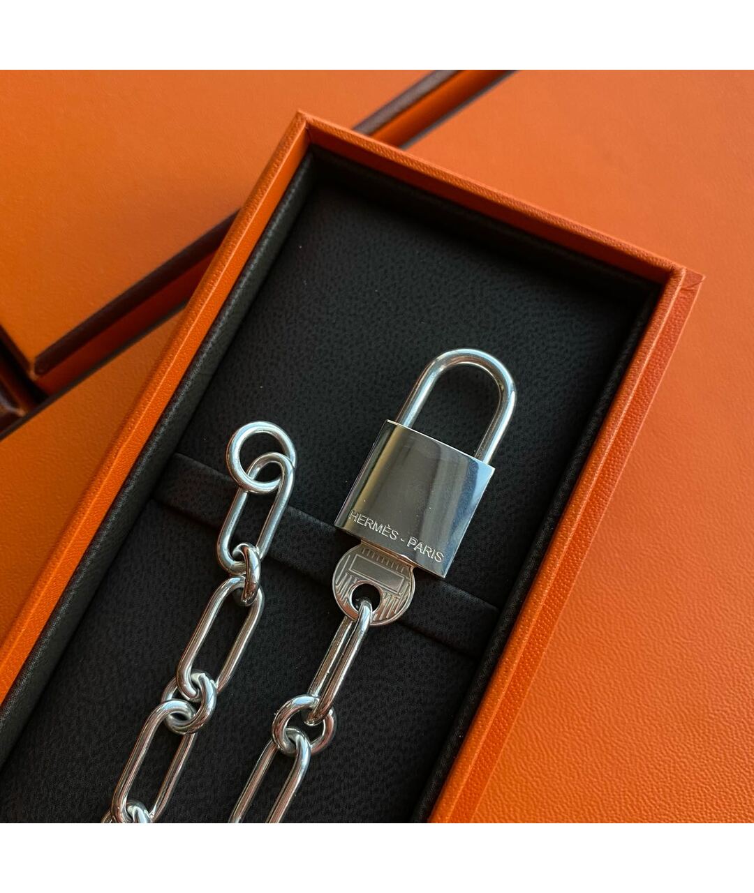 HERMES Серебряное серебряное колье, фото 5