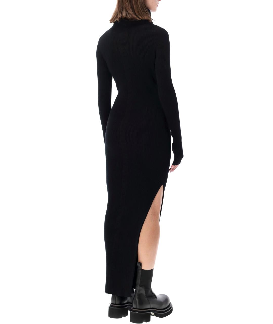 RICK OWENS Черное вискозное повседневное платье, фото 2