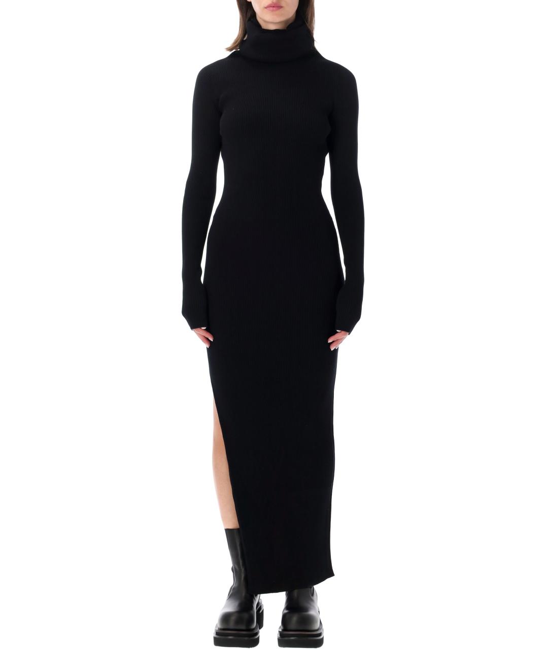 RICK OWENS Черное вискозное повседневное платье, фото 1