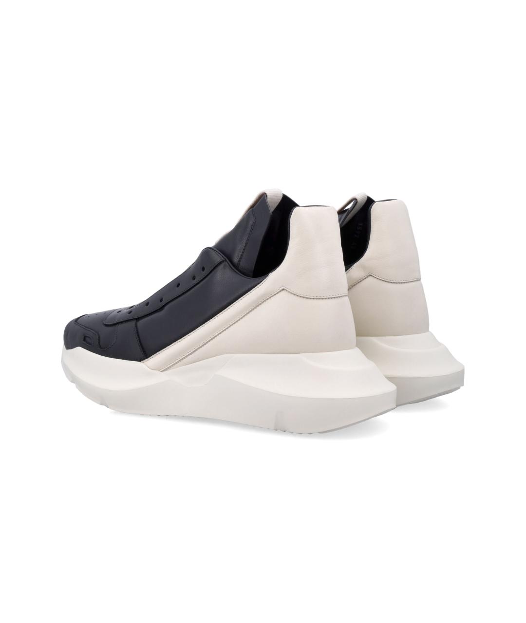 RICK OWENS Черные низкие кроссовки / кеды, фото 4