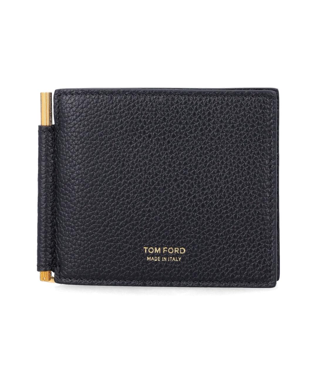 TOM FORD Черный кожаный кошелек, фото 1