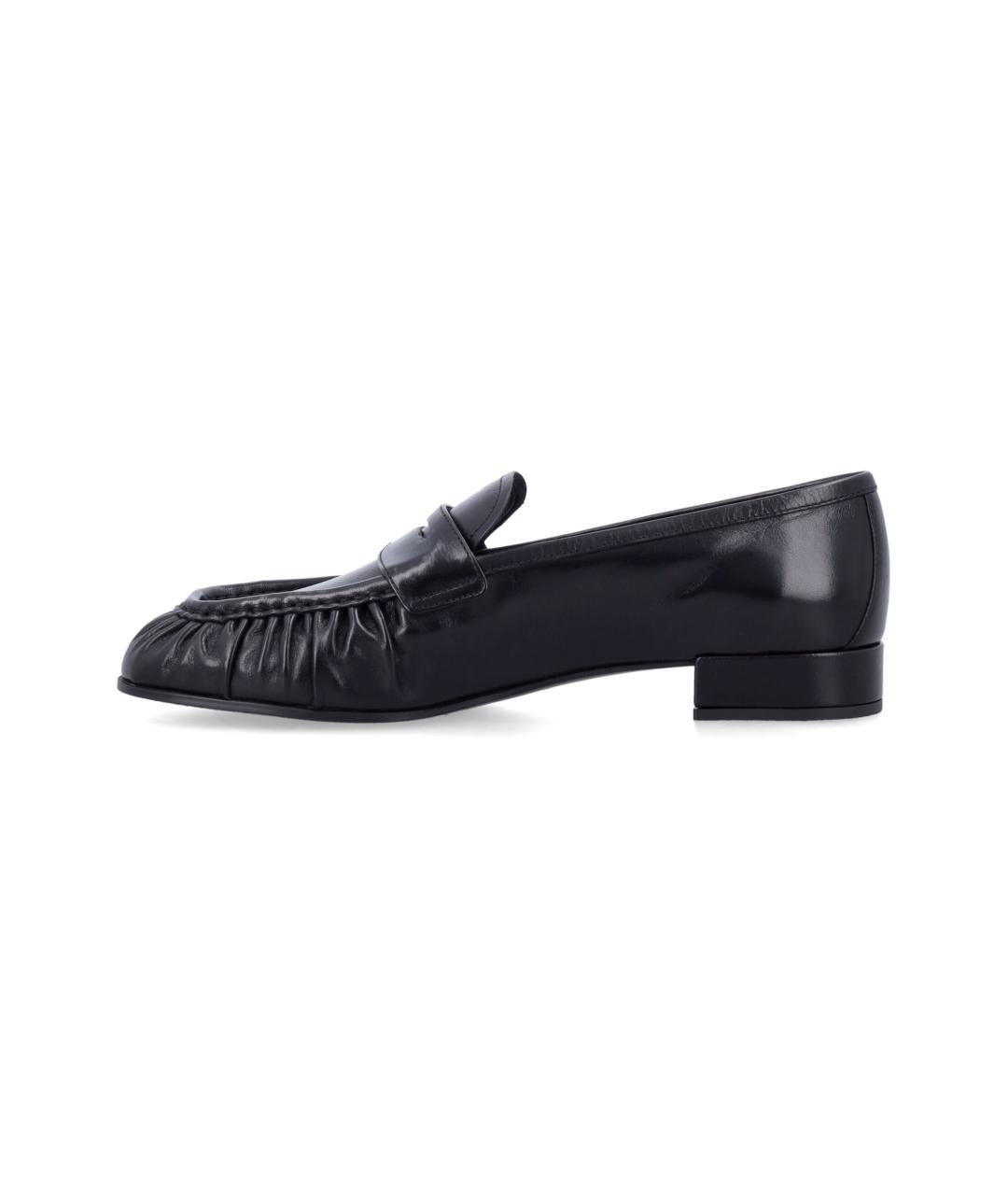 PRADA Черные кожаные мокасины, фото 3