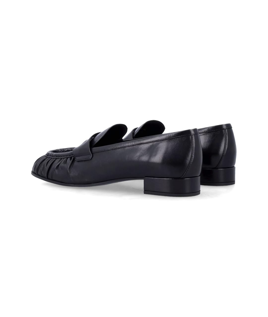 PRADA Черные кожаные мокасины, фото 4