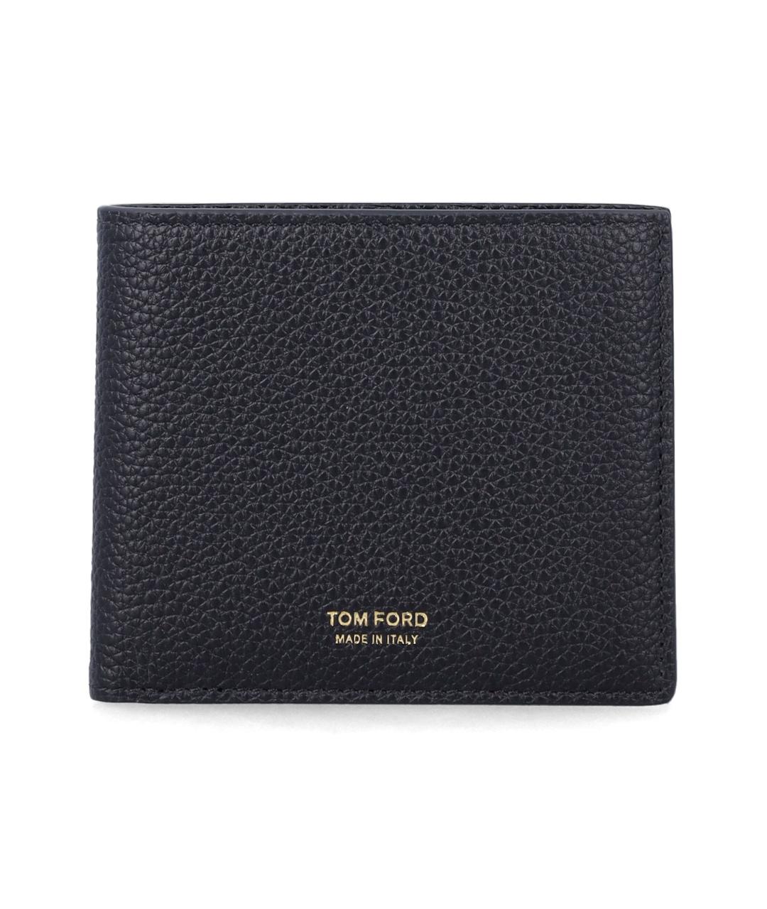 TOM FORD Черный кожаный кошелек, фото 1