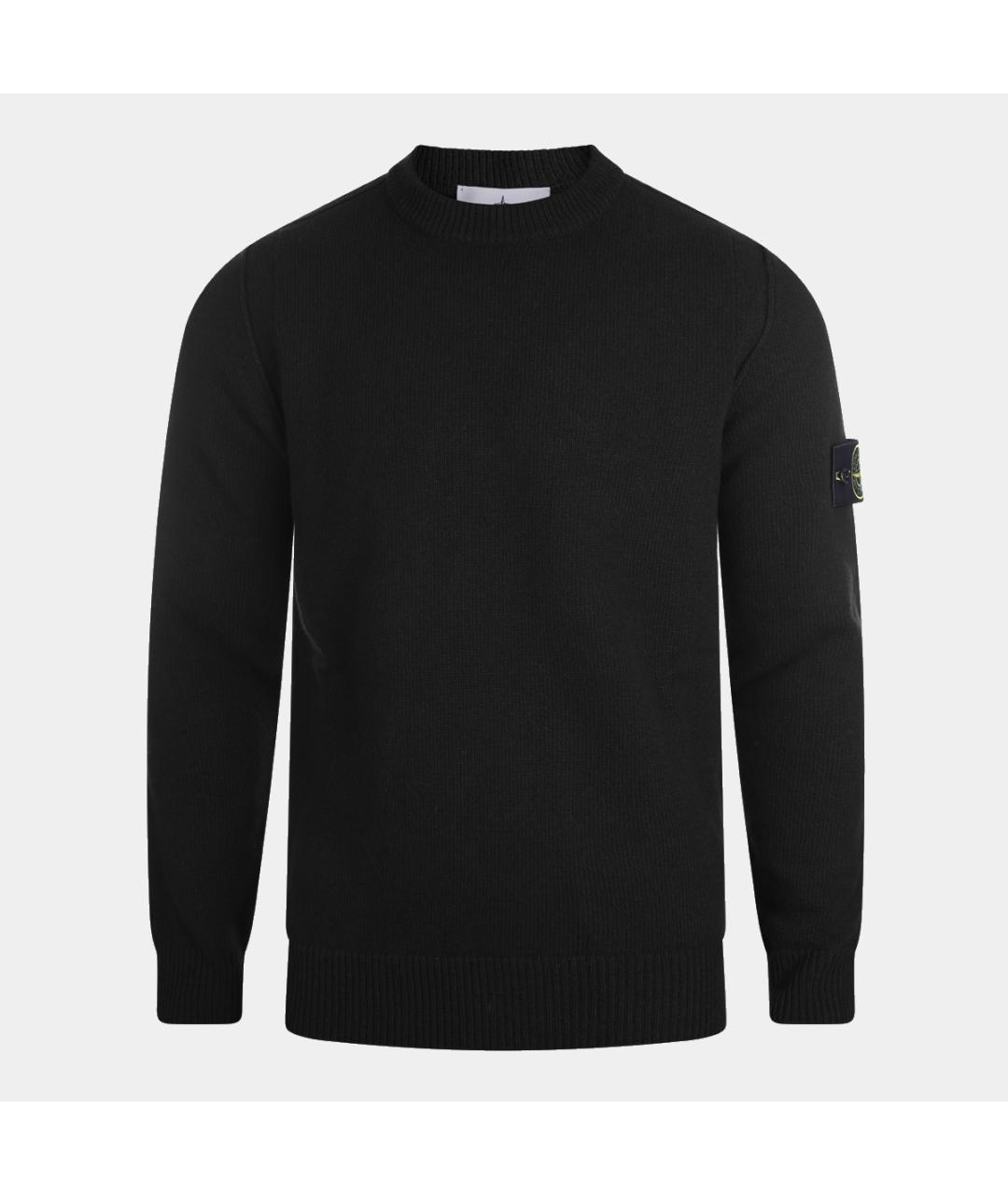 STONE ISLAND Черный шерстяной джемпер / свитер, фото 1