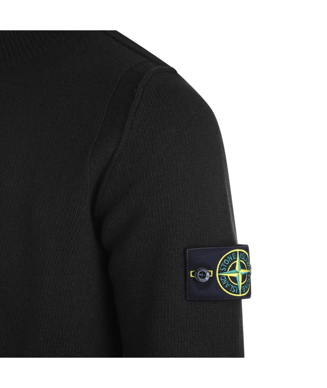 STONE ISLAND Черный шерстяной джемпер / свитер, фото 4