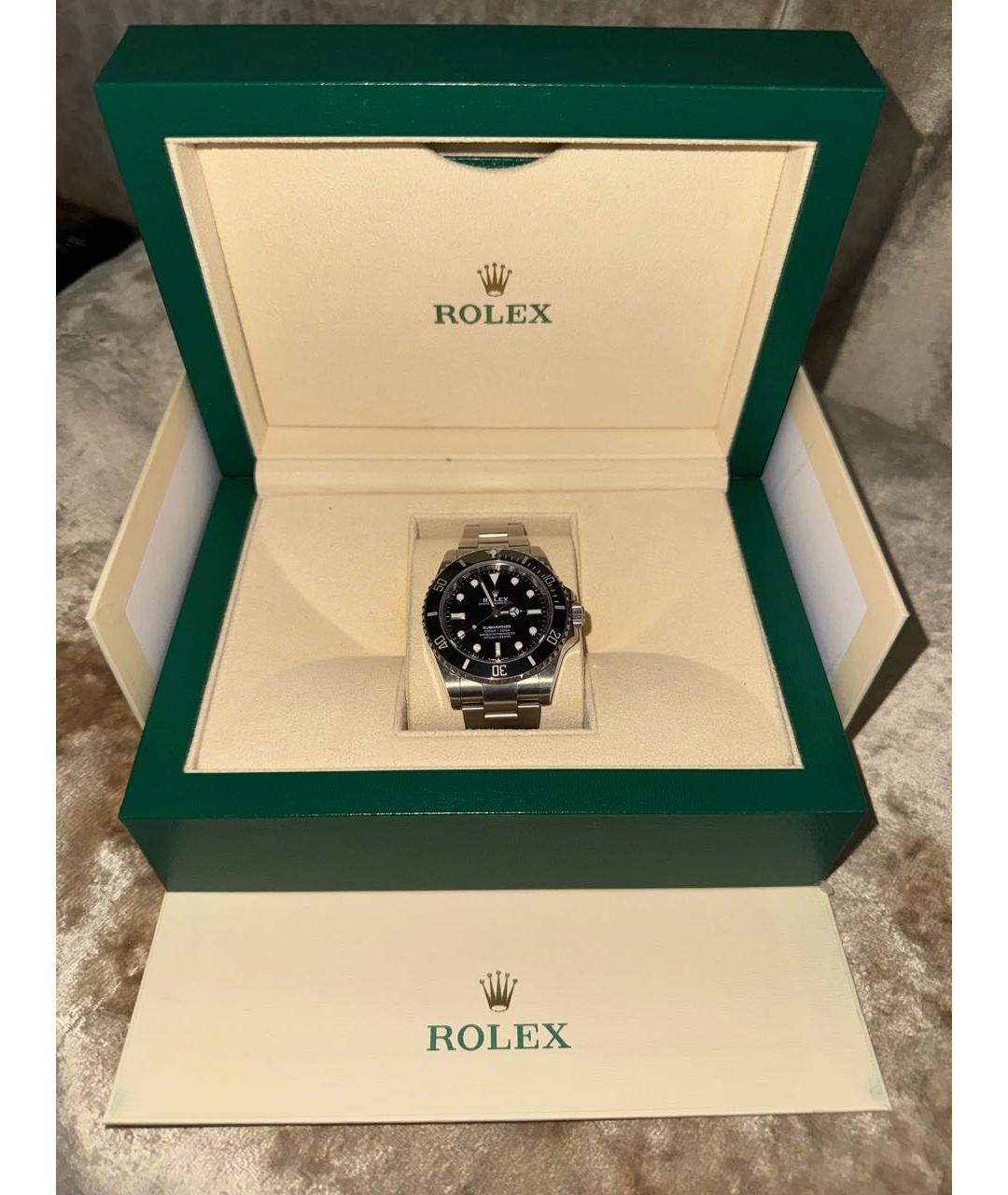 ROLEX Черные металлические часы, фото 2