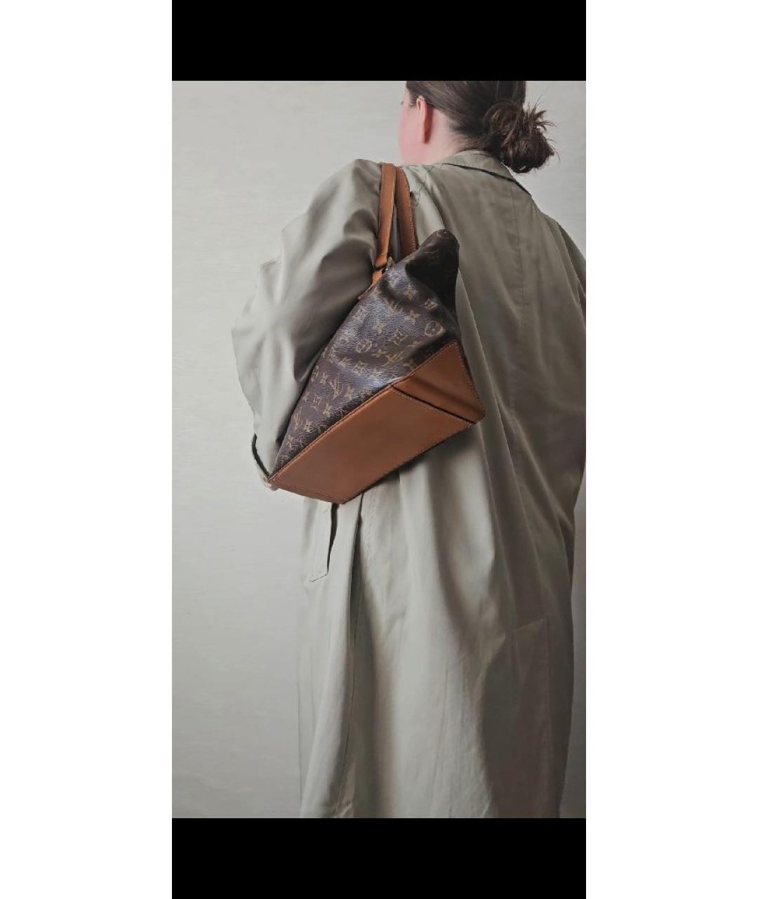 LOUIS VUITTON Коричневая сумка тоут, фото 9