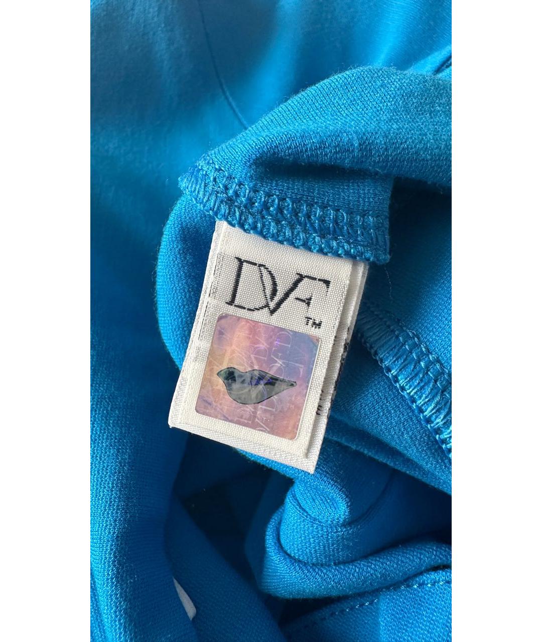 DIANE VON FURSTENBERG Синее вискозное повседневное платье, фото 4