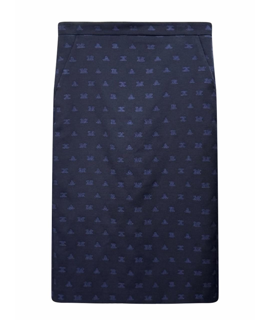 MAX MARA Синяя юбка миди, фото 1
