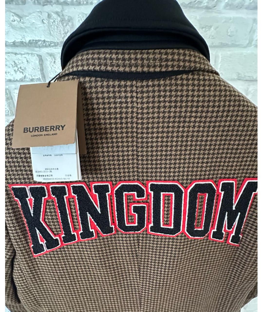 BURBERRY Коричневое шерстяное пальто, фото 3