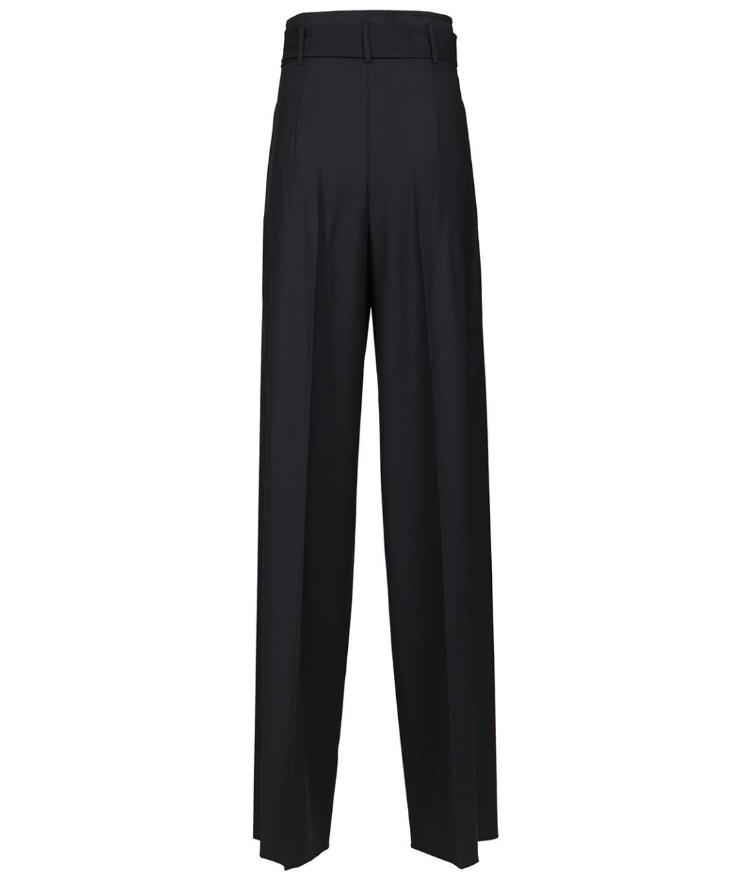 MAX MARA STUDIO Синие шерстяные прямые брюки, фото 2