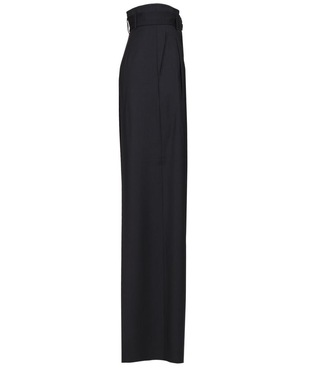 MAX MARA STUDIO Синие шерстяные прямые брюки, фото 3