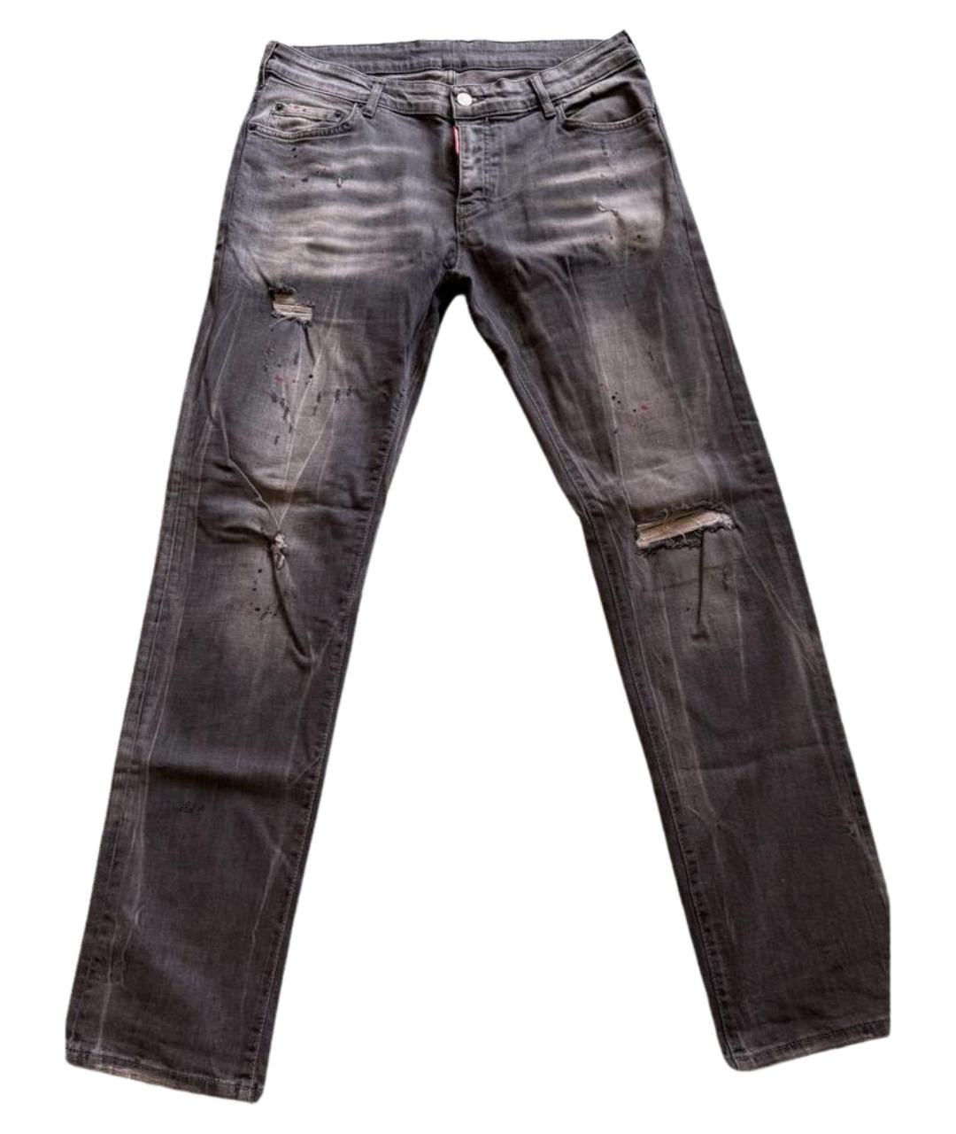 DSQUARED2 Серые хлопковые джинсы скинни, фото 1