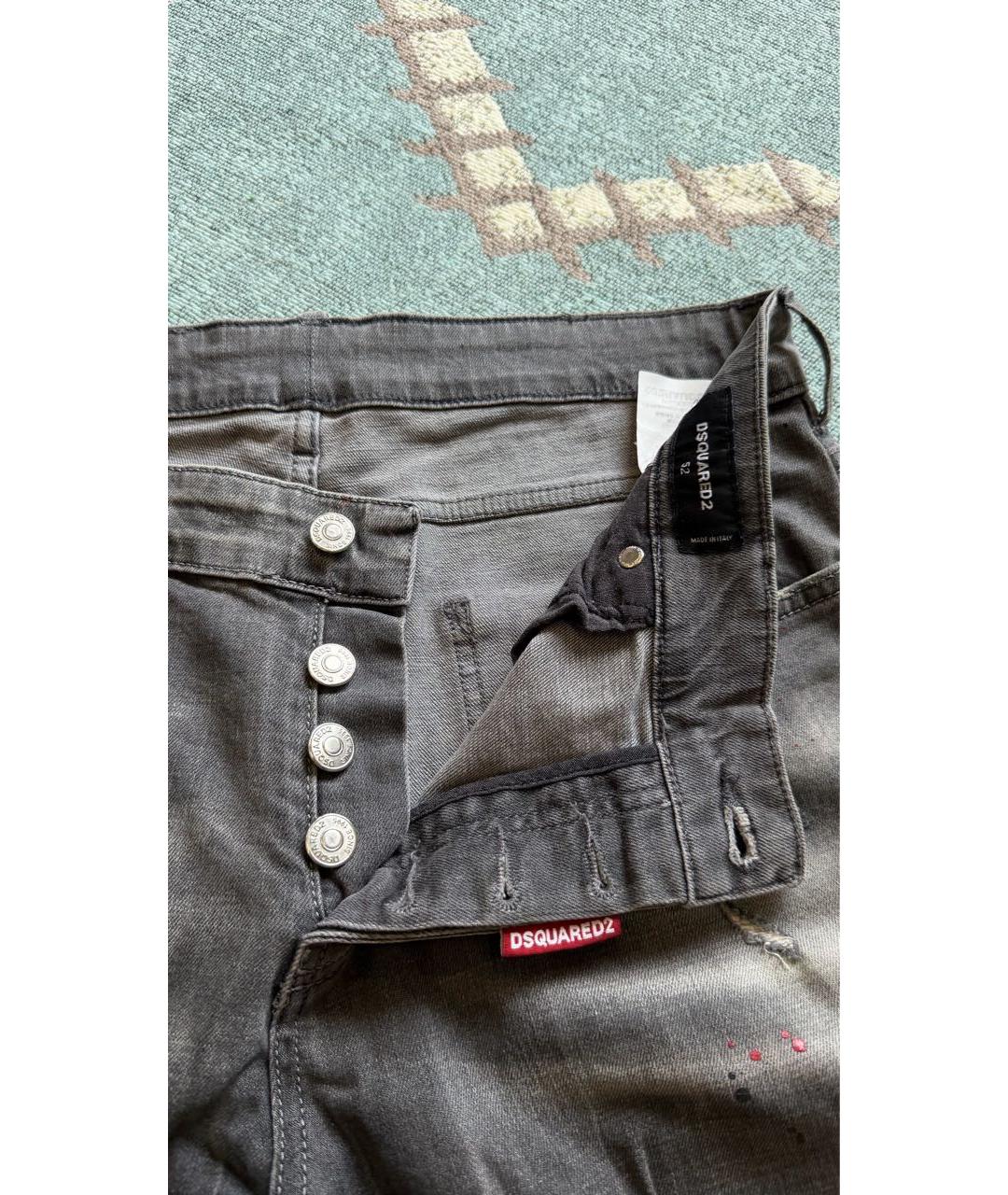 DSQUARED2 Серые хлопковые джинсы скинни, фото 6