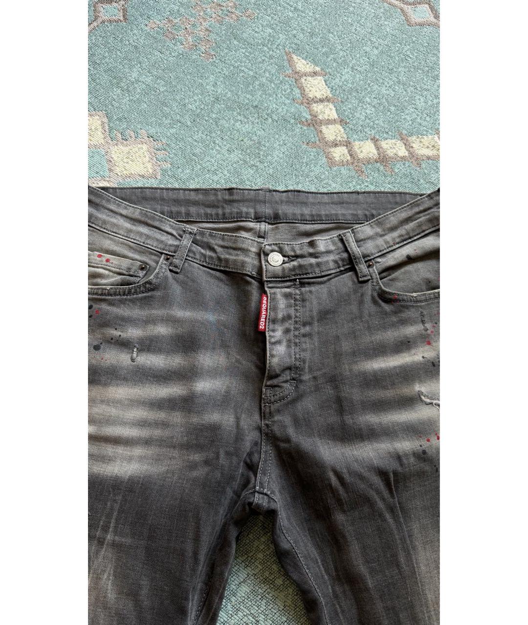 DSQUARED2 Серые хлопковые джинсы скинни, фото 4