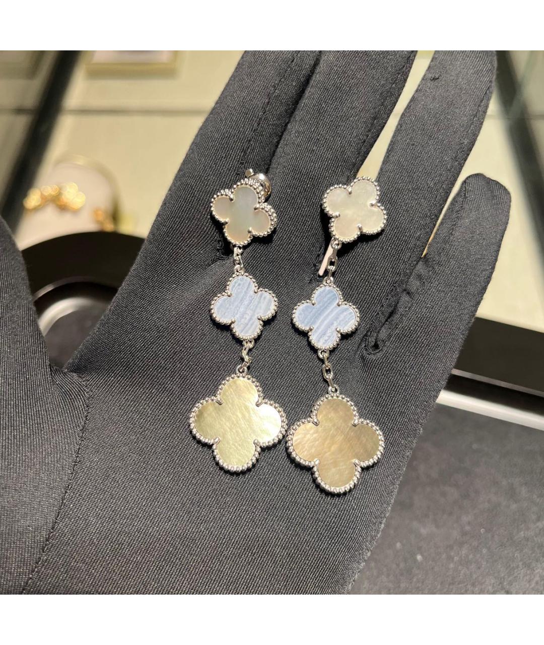 VAN CLEEF & ARPELS Золотые серьги из белого золота, фото 3