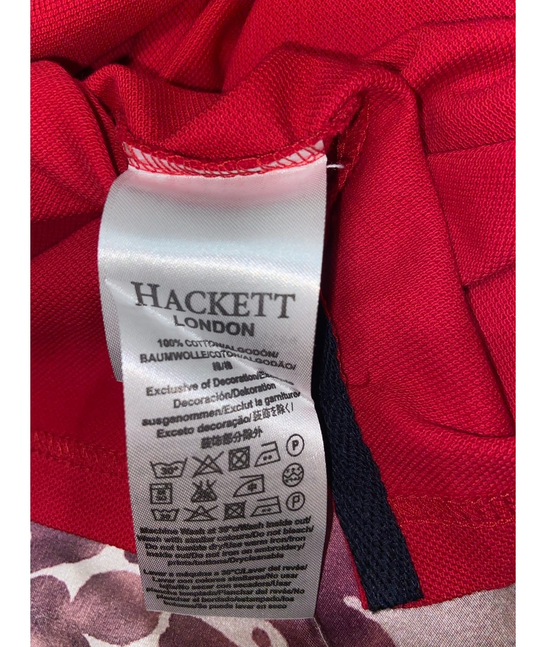 HACKETT Красное хлопковое поло с коротким рукавом, фото 8