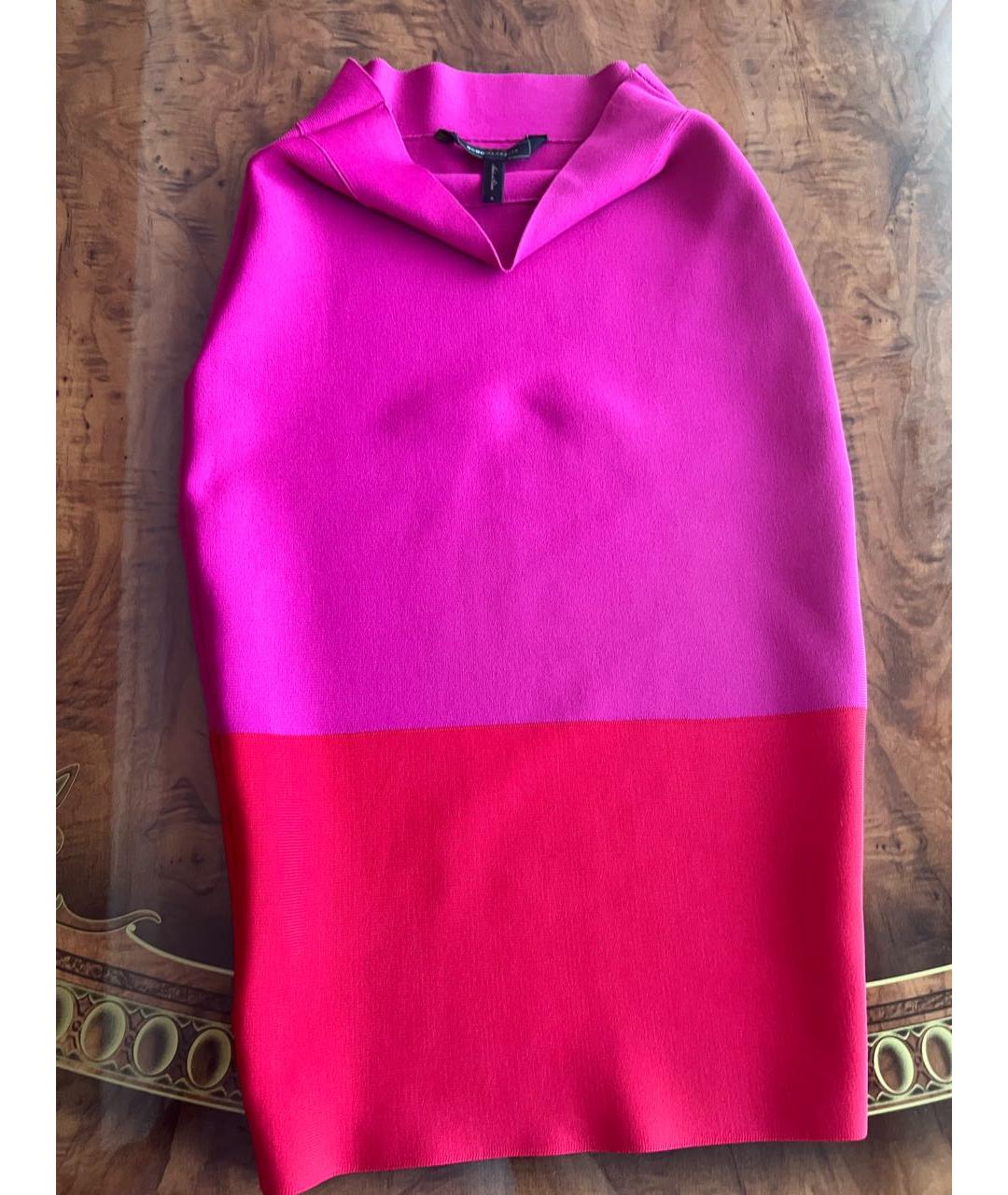 BCBG MAXAZRIA Фуксия юбка миди, фото 4