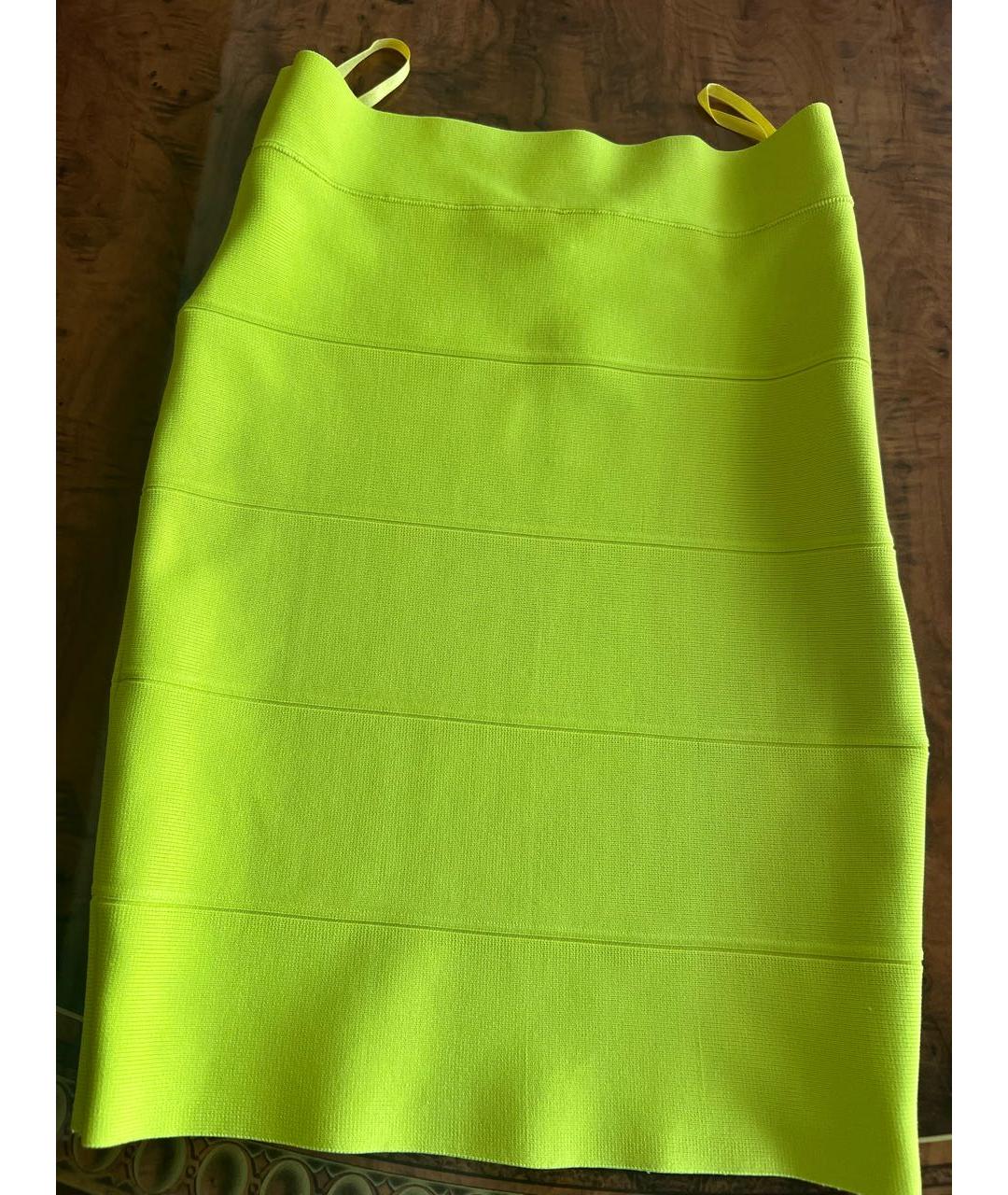 BCBG MAXAZRIA Зеленая юбка мини, фото 3