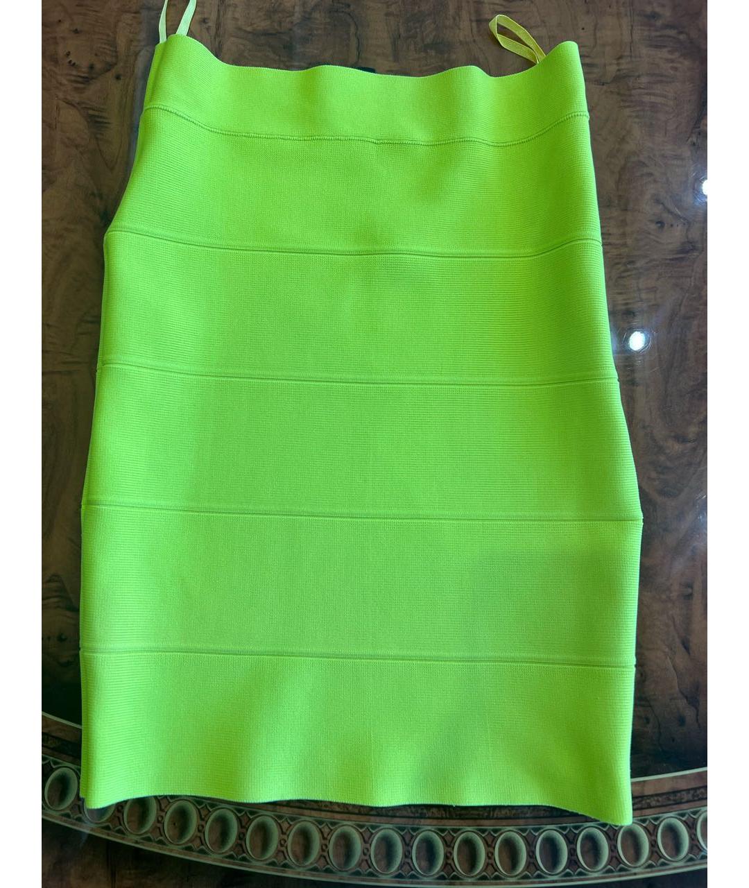 BCBG MAXAZRIA Зеленая юбка мини, фото 4