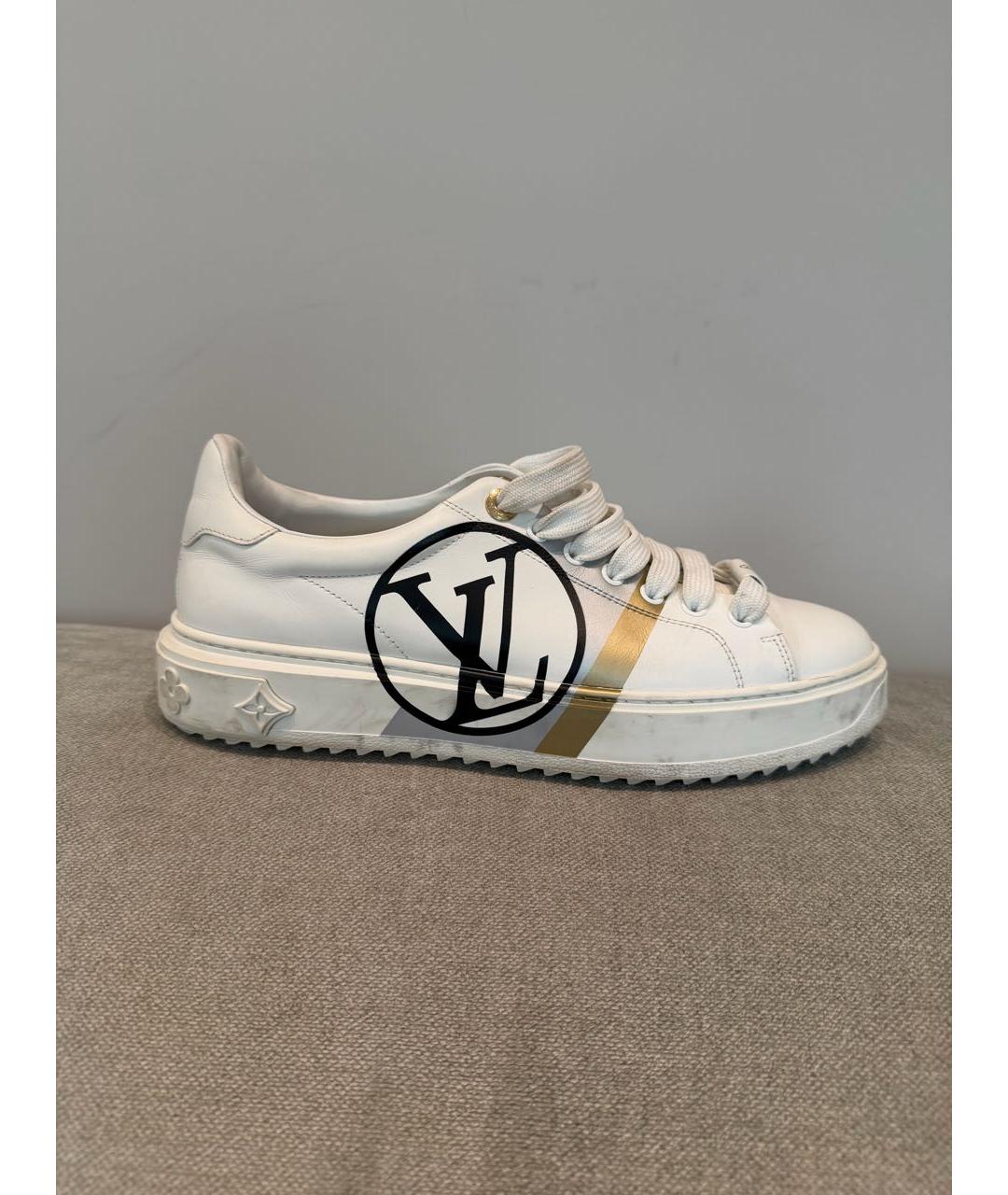 LOUIS VUITTON Белые кожаные кеды, фото 6