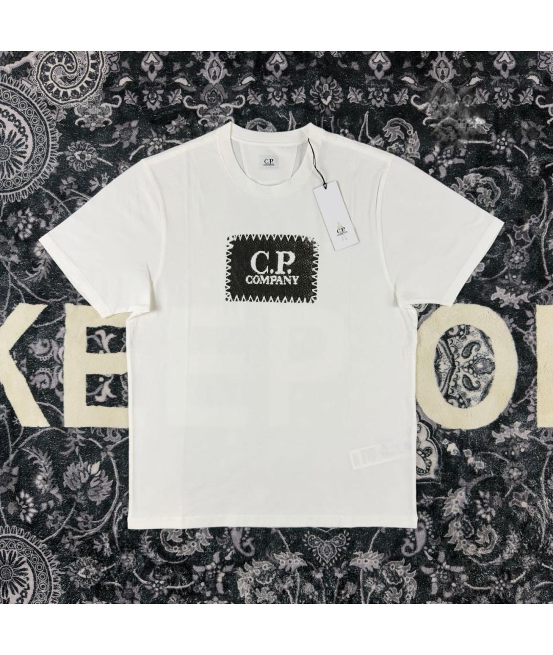 CP COMPANY Белая хлопковая футболка, фото 6