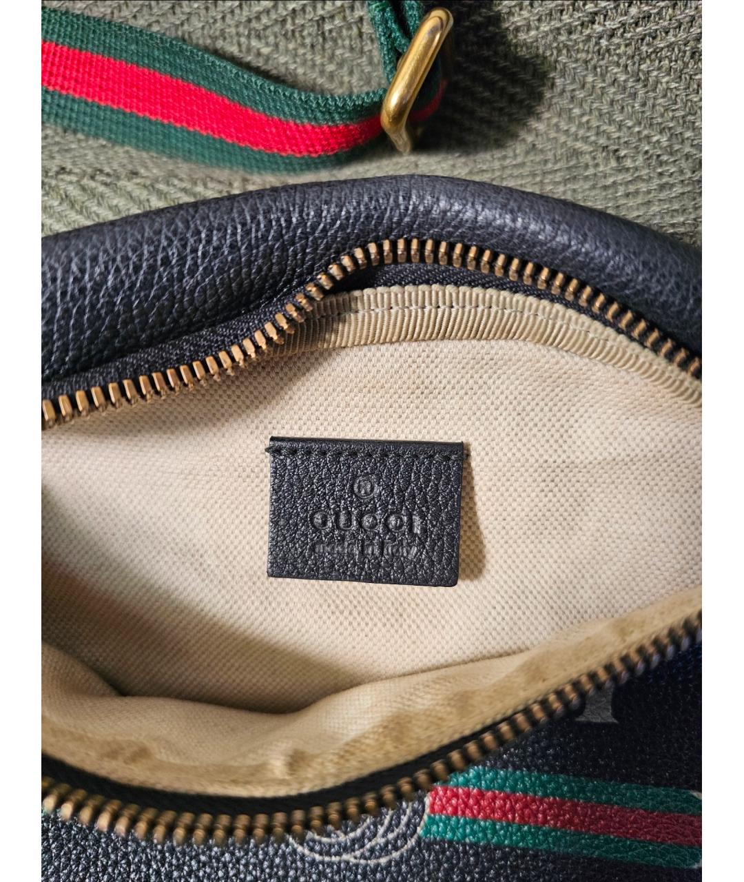 GUCCI Черная кожаная поясная сумка, фото 7