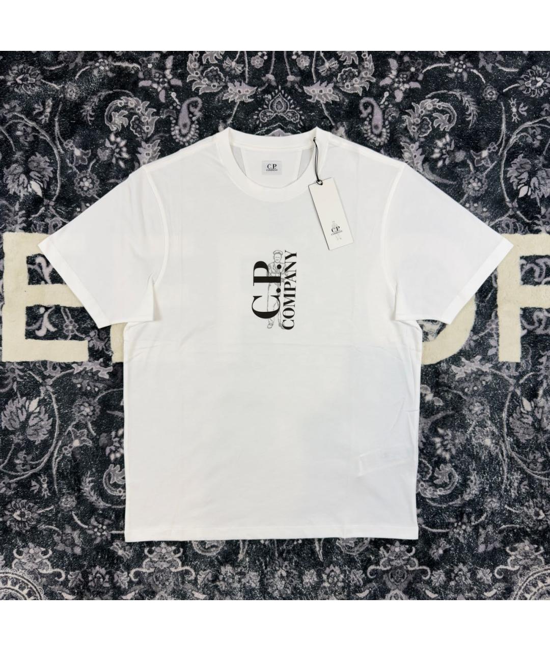 CP COMPANY Белая хлопковая футболка, фото 6